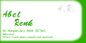 abel renk business card